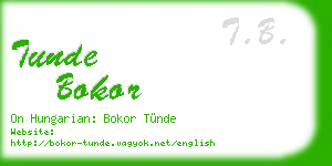 tunde bokor business card