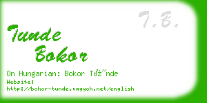 tunde bokor business card